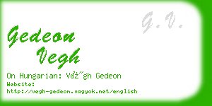 gedeon vegh business card